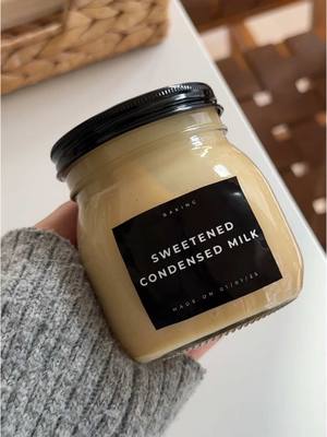 A post by @moribyan on TikTok caption: Sweetened Condensed Milk from scratch 🤎 if you don’t have a can on hand, you might have milk and sugar to make it! Full recipe up on the blog as always - link in bio 