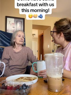 A post by @kileydelia on TikTok caption: Havent posted in a while, but come have some breakfast with us!!🥞😋 Make sure youre subscribed to my youtube, all my socials are linked in my bio here! I DO NOT post on facebook so if there is someone thats impersonating me there, please report and block them. Thanks all for your support 🩷🫶🏼 #fyp #foryoupage #viraltiktok #caregiverlife #caregiver #dementiaawareness #dementiacare #dementia #dementiacaregiver #family #goodmorning #eat #breakfast 