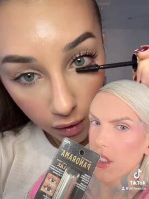 A post by @jeffreestar on TikTok caption: Is the viral @loréal paris usa panorama mascara Jeffree Star Approved?! 😱 #makeupreview #jeffreestar #lorealparis #mascara #BeautyTok #affordablemakeup #fyp #duet w @MATYLOVEE 