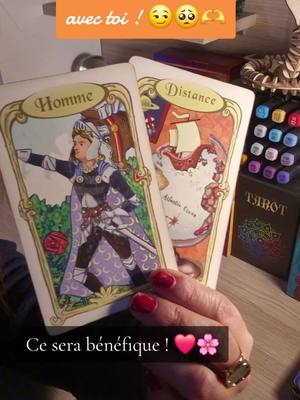 A post by @sandrinemjel on TikTok caption: Il ( elle) a pris de la distance avec toi ! 😏🥺🫶 C'est bénéfique ! Un mal pour un bien ❤️🌸🙏 #guide #cartomancienne #voyance #energiedujour #tirageaujourdhui #cartomancie #messagedujour #tiragedecartes #guidance #guidancedujour #tiragesentimental 