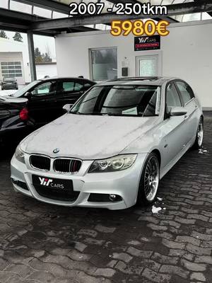 A post by @yitcars on TikTok caption: BMW E90 318d als LCI Facelift M Paket Umbau für 5.980€ 🏎️ #capcut #yitcars #autohandel #autohaus #fyp #goviral #automobile #autos #bmwlove 