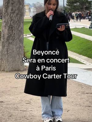 A post by @saraetraniaofficiel on TikTok caption: Cowboy Carter Tour à Paris @Beyoncé give me a mic with you my dream 🎶 #texasholdem #beyoncé #cowboycarter #fyp 