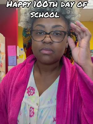 A post by @drkamilah_thaprincipal on TikTok caption: Mother Hampton showed up for work today…Dr. Hampton wasn’t feeling so well….Happy 100th Day of School #principalsoftiktok #PrincipalK 