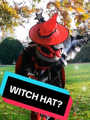 A post by @x_razzer_x on TikTok caption: 🍂🎩 Witch hat suits them best? (Pun intended 😂) 🍂🎩 ⋆ 💬 Let me know in the comments! 💬 ⋆ ⋆ ⋆ #furries #furryfandom #furry #screechfurry #fursuiting 