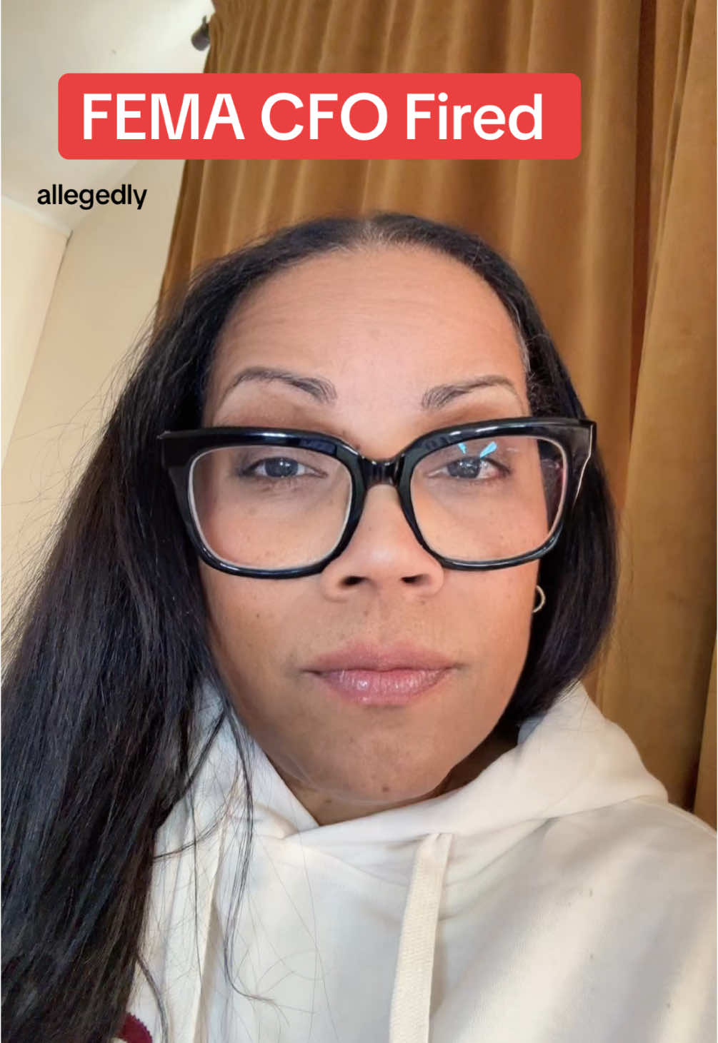 A post by @be.a.free.thinker on TikTok caption: 2-11-2025 Fema CFO has been Fired (allegedly ) #fema #cfo #doge #elonmusk 