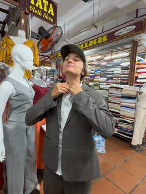 A post by @averycyrus on TikTok caption: suit of my dreams tailored in hoi an, vietnam 🇻🇳 ❤️