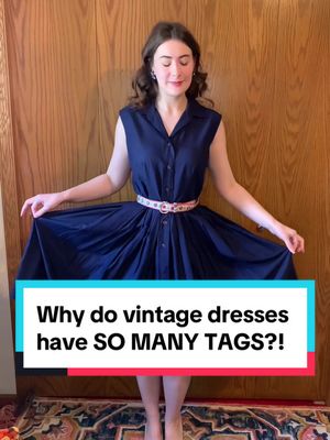 A post by @gabis_vintage on TikTok caption: Someone once claimed theirs had 5, but I cant IMAGINE that… 👎#vintage #vintagedress #fashionhistory #1950sfashion #1950sdress 