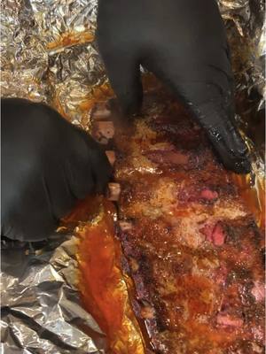 A post by @howtobbqright on TikTok caption: Don’t just probe your ribs… give em a bend and check for a little disintegration to check if their tender #ribs #CookingHacks #bbqtiktok #howtobbqright 