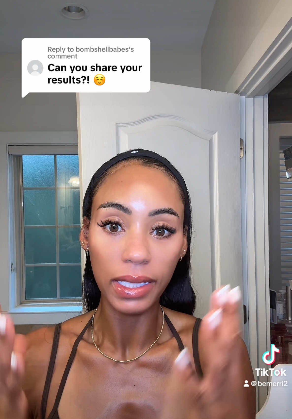 A post by @bemerri2 on TikTok caption: Replying to @bombshellbabes #microneedlingface #microneedling #microneedleprp #prp #beautytreatments #SkinCare 
