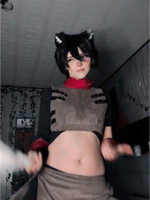 A post by @wickedwaifu on TikTok caption: Meow meow @bbno$  #dungeonmeshi #deliciousindungeon #izutsumi #anime #izutsumicosplay 