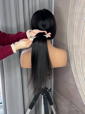 A post by @oqhairshop on TikTok caption: Ain't no way this wig is this soft and pretty😍💃🏽💕#oqhair #humanhair #oqhairshop #tiktokshoploveatfistfind #foryoupage #oqhairreview #oqhairgluelesswigs #foryoupage  #viral #weargowig 