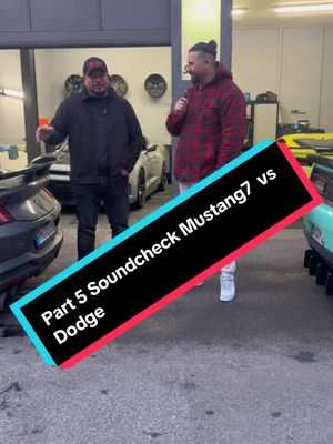 A post by @ayki_23 on TikTok caption: Was denkt ihr ? Mustang oder Dodge ? Schreibt das doch mal in die Kommentare @slystyle_performance  #fyp #carsontiktok #v8 #mustang #dodgechallenger 