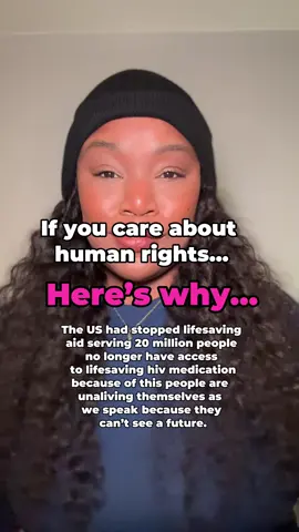 A post by @cozshecandoit on TikTok caption: If you care about HUMANS I need you to share this. 🥰  #pepfar #humanrights #mybodymychoice #mybodymyrules  #hiv #fyppppppppppppppppppppppp 