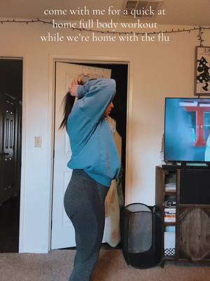 A post by @elisabethmeadows on TikTok caption: I did 2 sets of 15 as my body is still recovering from the body aches 💪🏽 #fitmom #tryingmom 