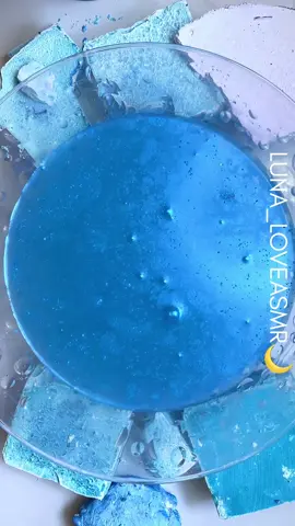 A post by @luna_loveasmr on TikTok caption: Blue Dyed Chalk 🩵💙 Water Crush #fvoyt #gymchalk #chalktok #lunachalk #asmrtiktoks #chalkart #softgymchalk #oddlysatisfying #dyedgymchalk #anxietyrelief NO EDITS OR REPOSTS