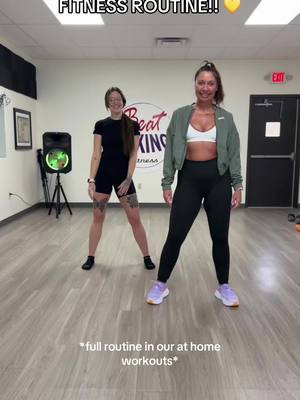 A post by @beatboxingfitness on TikTok caption: Runaround Sue, dance fitness styleeee!! This one’s always been a fav, in a few of the older workouts ♥️👏🏻 *full workouts with us through the #beatboxingfitness app on the app store* #dancefitness #weightloss #app #athomeworkout #cardio #workout #fitness 