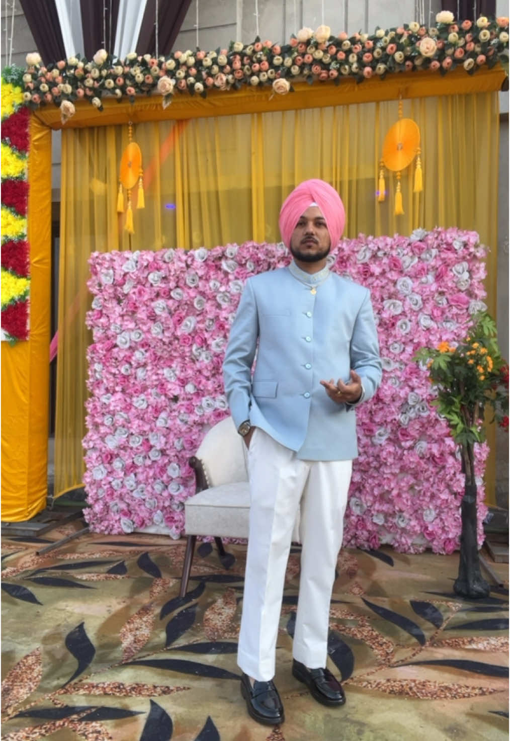 A post by @jaggutv03 on TikTok caption: I don’t know what you heard about me🔥 #arshbrar9 #jaggu #punjab #sisterswedding 