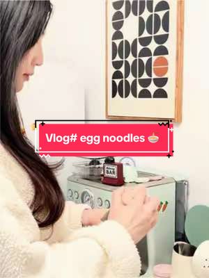 A post by @hi_vanie on TikTok caption: ✨ My Cozy Night: Simple Meals & Skincare Vibes 🌙egg noodles 🍜 #minivlog #asmrvlog #shanghai #eggnoodles #xiaohongshu #slowlife #cozyvibes 