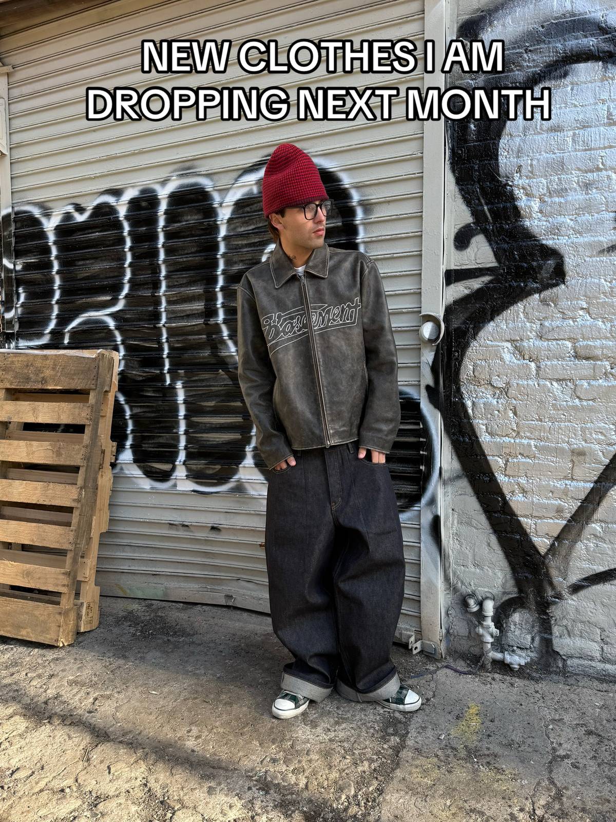 A post by @basementlosangeles on TikTok caption: #clothingbrandowner #leatherjacketoutfit #fyp 