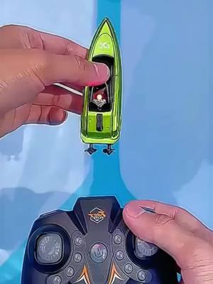 A post by @goodiesarehere on TikTok caption: Remote control boat high-speed speedboat mini water electric rechargeable waterproof yacht children's boys toys birthday gift #children's toys #Remote control boat #Keep your kids away from their cell phones #Have fun playing by yourself 