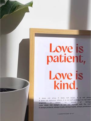 A post by @glorifyappofficial on TikTok caption: Love isn’t just a feeling — it’s a choice and a reflection of God’s heart.  Find reminders like this one with our our newest collection of prints, now on the Glorify Shop!  #Glorify #GrowWithGodEveryDay