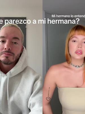 A post by @jbalvin on TikTok caption: #duet with @Caroosobalvin #jbalvin mi hermana sera que nos parecemos? ❤️❤️