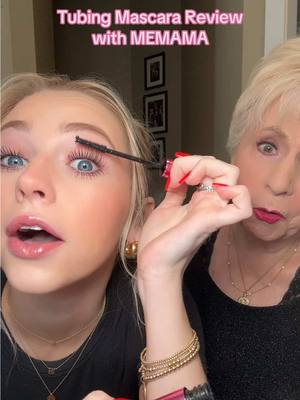 A post by @not.eg on TikTok caption: Me & MEMAMA react to @Grande Cosmetics new GrandeWRAP Tubing Mascara!🙌💕 available at @Ulta Beauty #grandepartner #tubingmascara #mascara #mascarareview #makeup #MakeupRoutine #lashes 