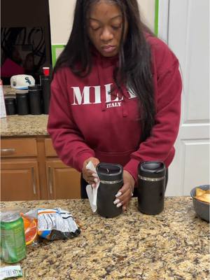 A post by @yo_thats_erica on TikTok caption: I can’t believe he forgot 🤦🏽‍♀️😩😂 + Broccoli 🥦 Cheddar Soup & The 4Ms!! #thatmanandthemkids #momlife #morningroutine #grwm #kidslunchideas