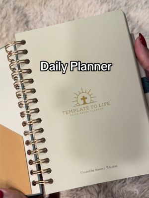 A post by @kirstierobbb on TikTok caption: A daily planner that keeps you organized and motivated with scripture! I love staying on track with this planner by @Template to Life ! 🫶🏾 #templatetolife #planners #motivational #procrastination #goalsetting #christiantiktok 