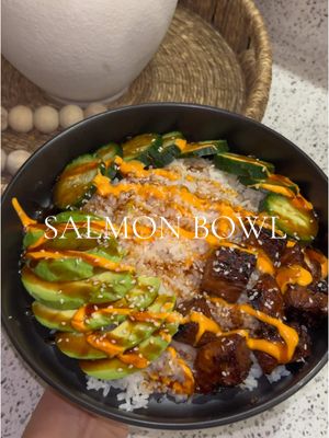 A post by @angiemarie12 on TikTok caption: SALMON BOWL🍣🍚 #foodietiktok #Foodie 