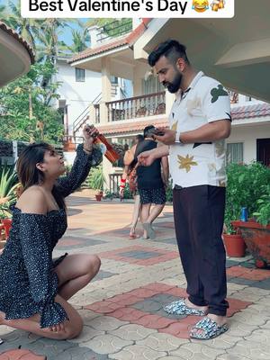 A post by @rajatbornstar on TikTok caption: Happy Valentine's Day Baby 😂😘 #ValentinesDay #comedy #funnyvideos #rajatswati #rajatbornstar #tiktokviral #foryou #couplegoals #valentine 