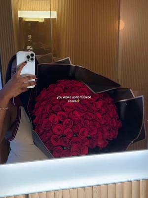 A post by @jaaliyahs on TikTok caption: Happy Valentine’s Day besties💕 #100roses #redroses #trending #fypシ #ValentinesDay #vday #loveday #flowerbouquet #mymanmymanmyman 