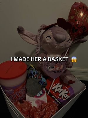 A post by @infinitiayko on TikTok caption: happy valentine day y'all. don't be rude say it back.🩷❤️ #fyp #friends #viral #fypシ #valentinesday #love #basket #venting 