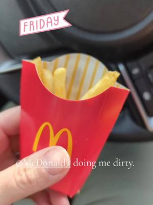 A post by @stephalotlaxolotl on TikTok caption: 😠 #mcdonalds #fries #friday 