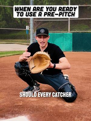 A post by @catchingmadesimple on TikTok caption: Should EVERY catcher put their glove on the ground? 🧐 Not necessarily. Here’s how to know if you’re ready: ✅ If you’re consistently pocketing the ball and controlling the pocket—yes. ❌ If you’re missing balls or catching awkwardly—you’re not ready yet. But here’s the key: Give a good target BEFORE going down. ⚡ Call your pitch ⚡ Get to your resting stance ⚡ Get set with a target ⚡ THEN drop into the triple threat position Do it right, and you’ll steal more strikes without sacrificing your target 🎯 If you want to learn more about the mechanics of receiving and getting to that tricky low pitch, I am hosting a LIVE Zoom Clinic TOMORROW at 9 AM PST 📲 Comment “CLINIC” below, and I’ll send you the details!