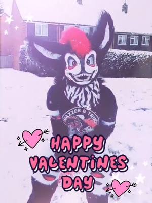 A post by @x_razzer_x on TikTok caption: 💖 Happy Valentines Day! 💖 ♡ You deserve love so do something nice for yourself today 💕 ♡ #furries #fursona #furryart #furryfandom #dinomask 