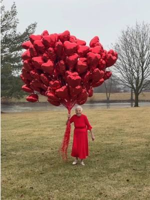 A post by @rosssmith on TikTok caption: Surprising Granny with a Valentine’s Day photo shoot. Even though her husband passed away 37 years ago, her love for him has never faded ❤️ #valentinesday 