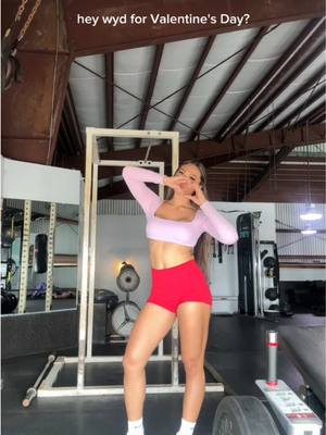 A post by @ugccelena on TikTok caption: Date with the gym 🥰  #gym #legday #workout #ValentinesDay #hawaiilife 