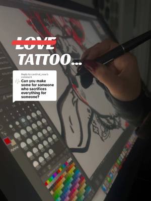 A post by @nux_art on TikTok caption: Replying to @cardinal_rose What better time than valentine’s day? 💔 #ValentinesDay #artist #nuxart #tattoos 