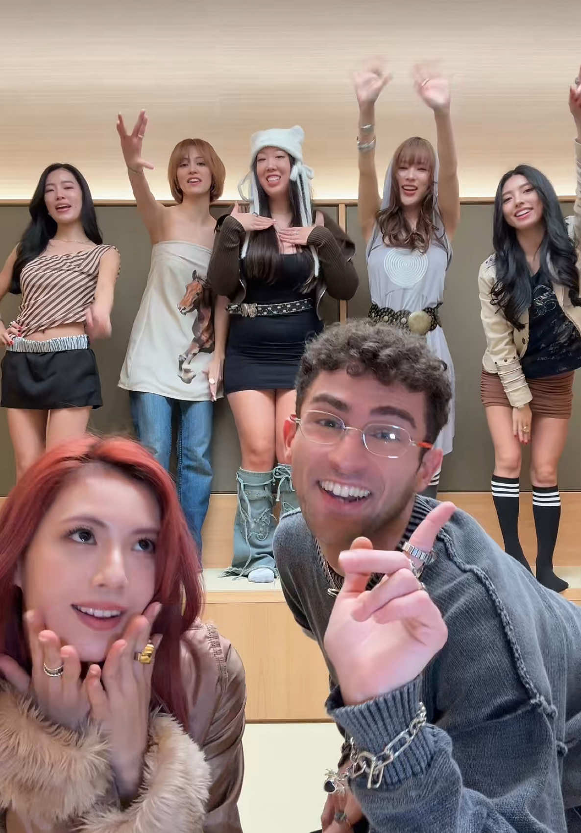 A post by @twaimz on TikTok caption: so like me and @f5ve are best friends now🙈 and they love the llama song 😭😭 @MARG 