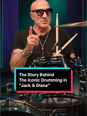 A post by @drumeoofficial on TikTok caption: The Story Behind the Iconic Drumming in "Jack & Diane" #jackanddiane #johnmellencamp #classicrock #80smusic #americanheartland #rockanthems #smalltownlife #musicnostalgia #rocklegends #throwbacktunes #heartlandrock #americansongwriter #pinkhouses #smalltown #musichistory #kennyaronoff #drumminglegend #sessiondrummer #drumeo