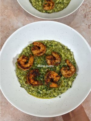 A post by @zoebarriesode on TikTok caption: shrimp risotto! in 15 minutes! all recipes are out now on my substacķ linked on my profile! 🦐 #cooking #dinner #recipes 