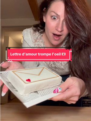 A post by @poopiblh on TikTok caption: Je reçois une lettre d’amour pas comme les autres pour la Saint Valentin 💌💘 en pâtisserie trompe l’œil #food #patisserie #saintvalentin #trompeloeil #luxe #degustation #lettre #amour #gateaux #surprise #jaunecitron 