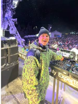 A post by @johnsummit on TikTok caption: rippin the new hypnotized remix in vail 😵‍💫