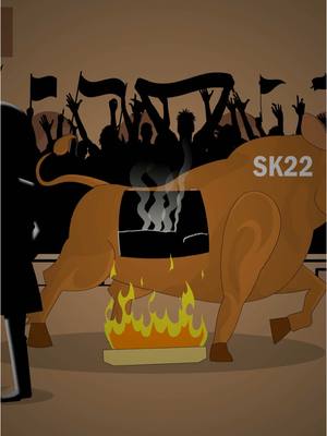 A post by @sebastiank22 on TikTok caption: MEET THE BRAZEN BULL🔥#scarytiktoks #disturbing #horror #scary #creepy #storytime #animation #truecrime 