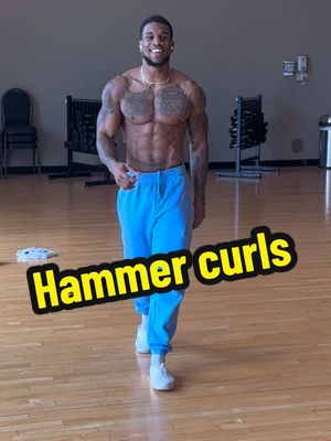 A post by @calebsamol on TikTok caption: hammer curls = peak biceps #Fitness #hammercurl #workout #Fitnessmotivation #Gymtips 