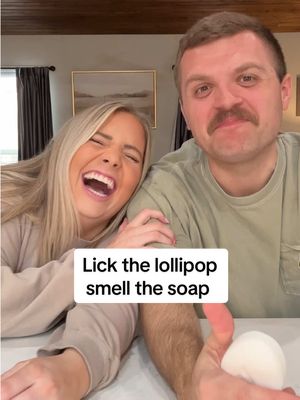 A post by @shelbanddyl on TikTok caption: They should make soap taste better 🤣 #shelbanddyl #trend #couples #relationships 