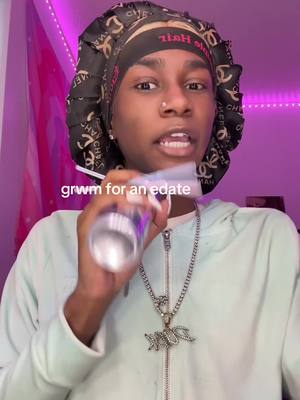 A post by @armaniwestt on TikTok caption: grwm for an edate , this is so ghetto but anything to get my music out <3 😘