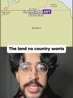 A post by @aslanpahari on TikTok caption: No man’s land! A landlocked area between Egypt and Sudan #history #geography #facts #egypt #sudan #africa 