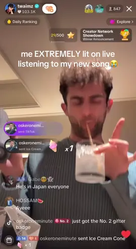 A post by @twaimz on TikTok caption: “in the car” coming soon :) she’s the crush song’s older hotter sister tbh